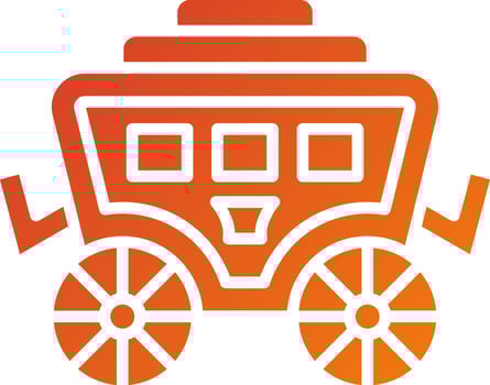 Desert Carriage Icon Style vector