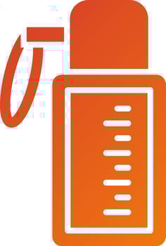 Water Flask Icon Style vector