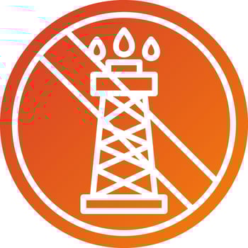 No Fossil Fuels Icon Style vector