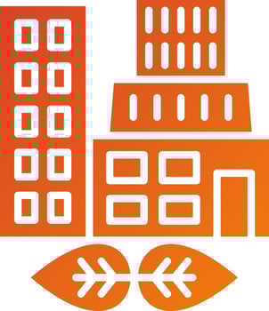 Green City Icon Style vector