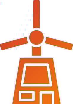 Windmill Icon Style vector