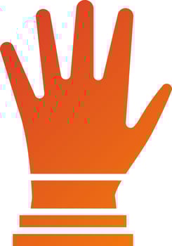 Exam Gloves Icon Style vector
