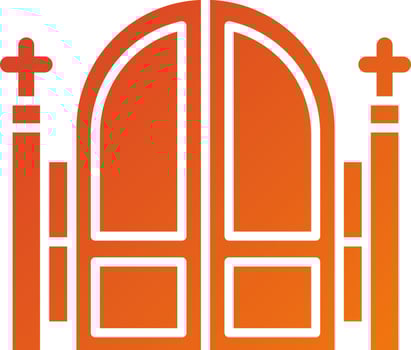 Cementery Gate Icon Style vector
