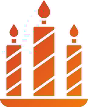 Candles Icon Style vector