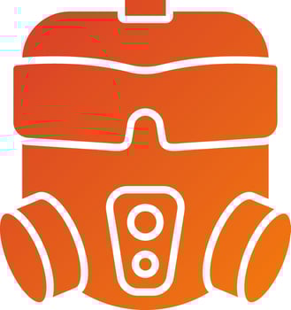 Gas Mask Icon Style vector