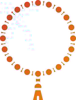 Rosary Icon Style vector