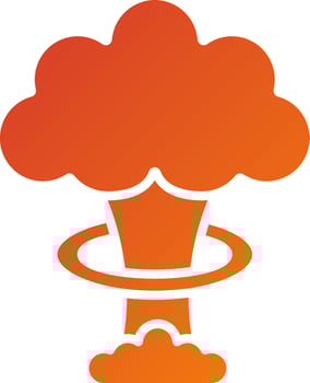 Nuclear Explosion Icon Style vector