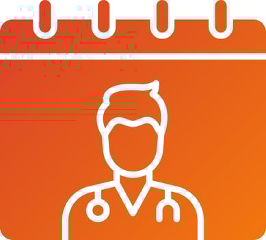 Doctor Visit Day Icon Style vector