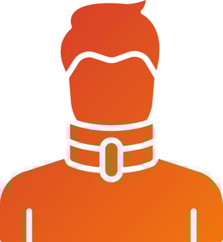 Broken Neck Icon Style vector