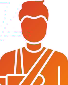 Broken Arm Icon Style vector
