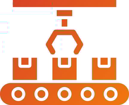 Conveyor Robot Icon Style vector