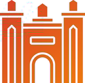Dubai Gate Icon Style vector