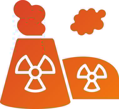 Nuclear Pollution Icon Style vector