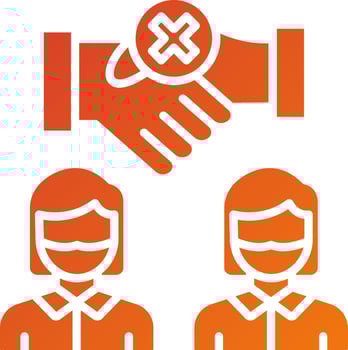No Contact Icon Style vector