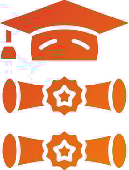 Double Degree Icon Style vector