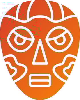 African Mask Icon Style vector