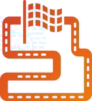 Race Track Icon Style vector