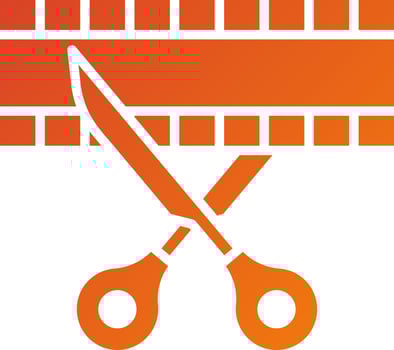 Film Cut Icon Style vector