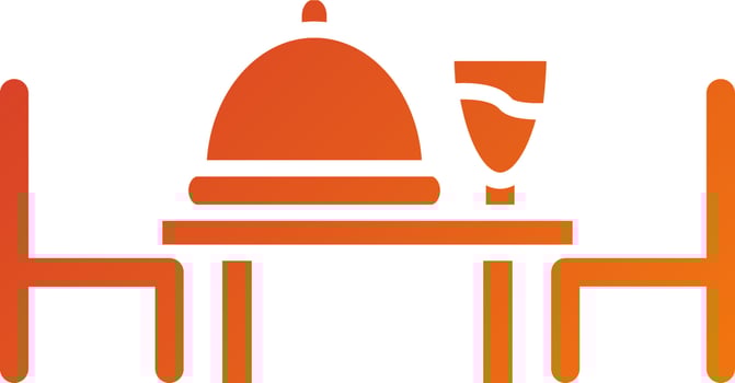 Dinner Table Icon Style vector