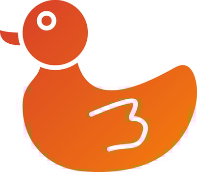 Rubber Duck Icon Style vector