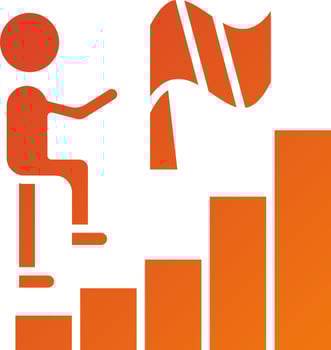 Achieving Goals Icon Style vector