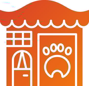 Pet Shop Icon Style vector