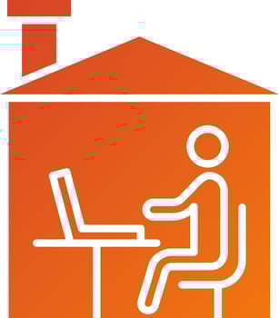 Working at Home Icon Style vector