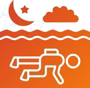 Night Diving Icon Style vector
