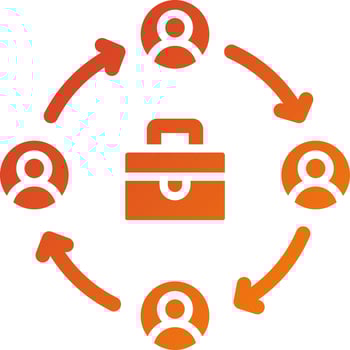 Job Rotation Icon Style vector