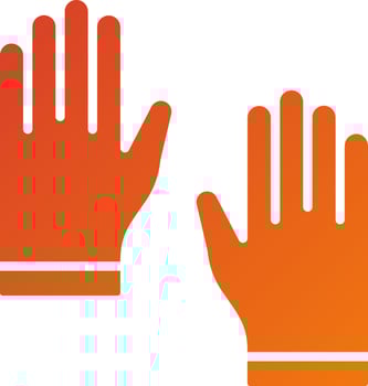 Latex Gloves Icon Style vector
