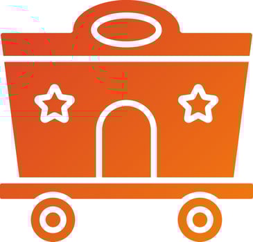 Circus Wagon Icon Style vector