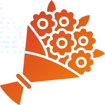 Bouquet Icon Style vector