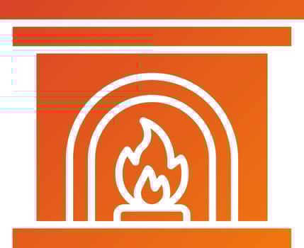 Fireplace Icon Style vector