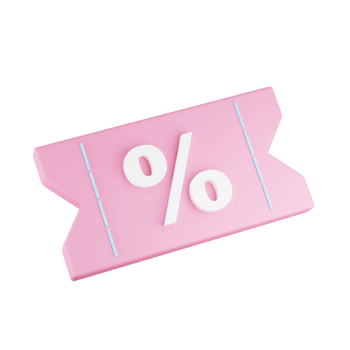 3d render Sale tag on pastel background.discount sale, promotion in social media. png
