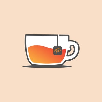 A cup of tea fresh drink illustration vector