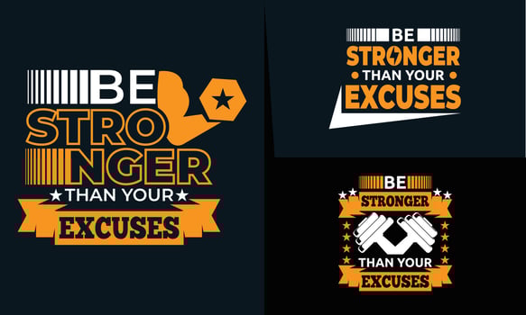 best gym and fitness t shirt design design for inspiration vector