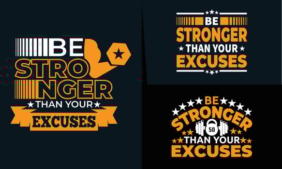 best gym and fitness t shirt design design for inspiration vector