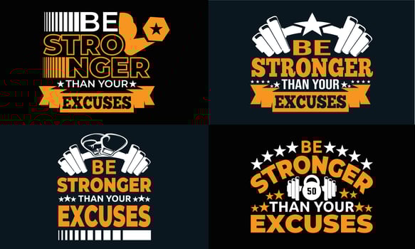 best gym and fitness t shirt design design for inspiration vector