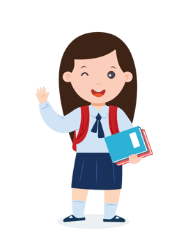 character student in school uniform png