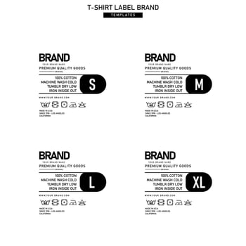 Clothing label tag template concept vector design branding
