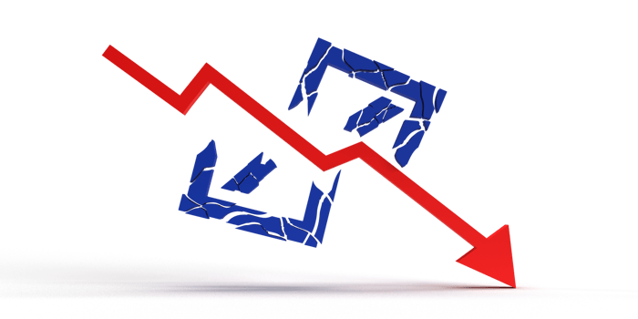 deutshe bank logo decisive red chart graph red down business fianacial investment financial wealth money saving euro currency aggressive german country svb bank deutsh bank failure stock.3d render png
