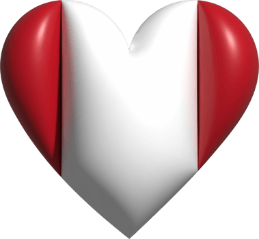 Peru flag heart 3D. png