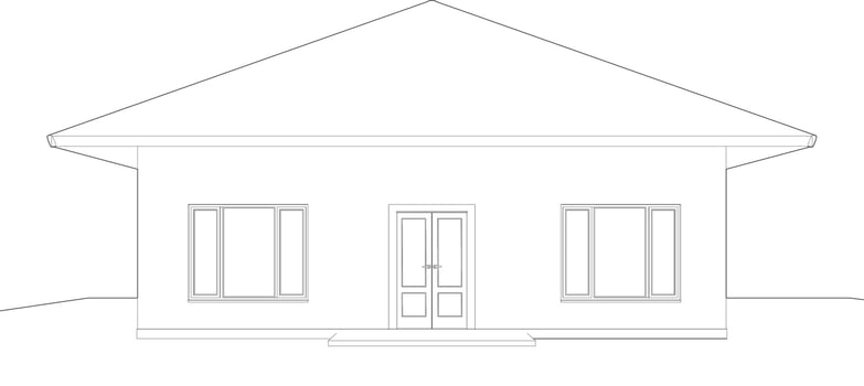 3D illustration of building structure vector