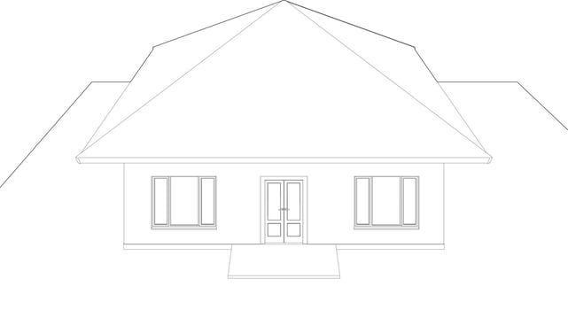3D illustration of building project vector