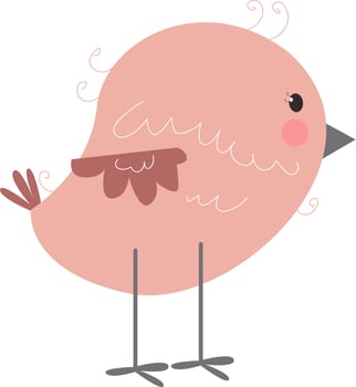 Adorable and Cute Bird Illustration Vector