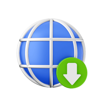 3d download icon illustration png