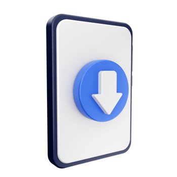 3d download icon illustration png