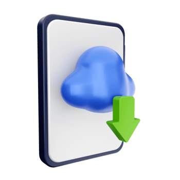 3d download icon illustration png