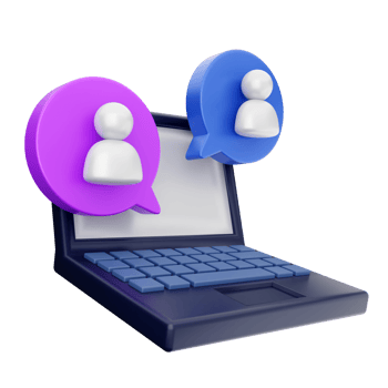 3d chatting social media png