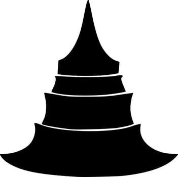 black temple icon vector
